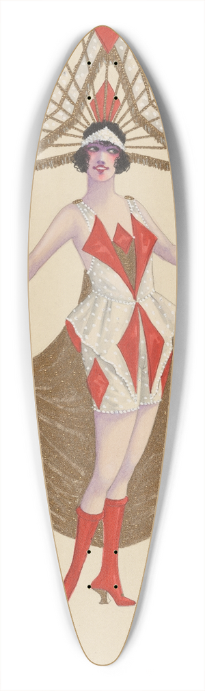 Will R. Barnes - 83-Diamonds 39.3 inch art pintail longboard deck