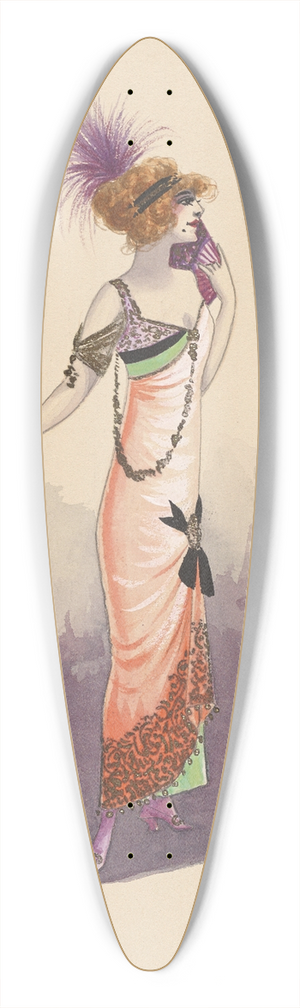 Will R. Barnes - 8th Folies Girl-Act I 39.3 inch art pintail longboard deck