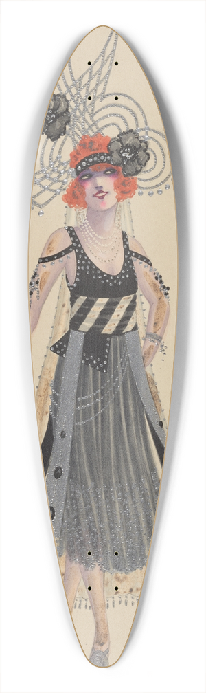 Will R. Barnes - Court Lady 39.3 inch art pintail longboard deck