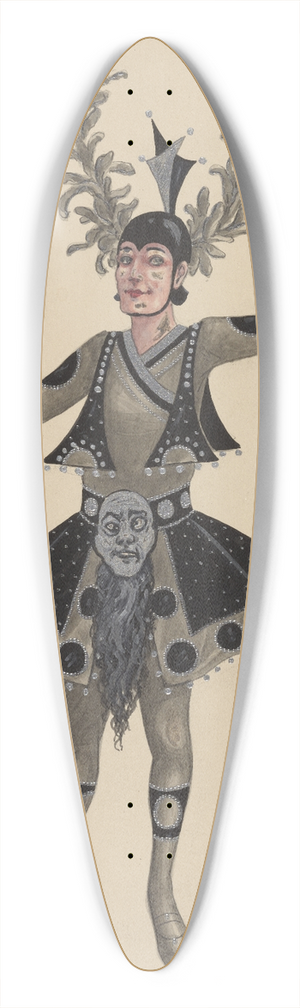 Will R. Barnes - Dancer-Principal-Man 39.3 inch art pintail longboard deck Will R. Barnes - Dancer-Principal-Man 39.3 inch art pintail longboard deck