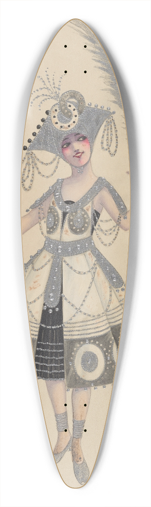 Will R. Barnes - Dancers-Girls 39.3 inch art pintail longboard deck Will R. Barnes - Dancers-Girls 39.3 inch art pintail longboard deck