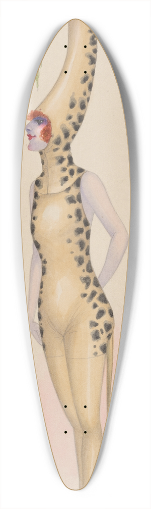 Will R. Barnes - Giraffe 39.3 inch art pintail longboard deck