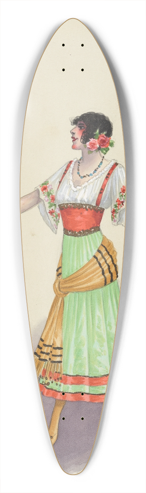 Will R. Barnes - Lola-Act II 39.3 inch art pintail longboard deck Will R. Barnes - Lola-Act II 39.3 inch art pintail longboard deck