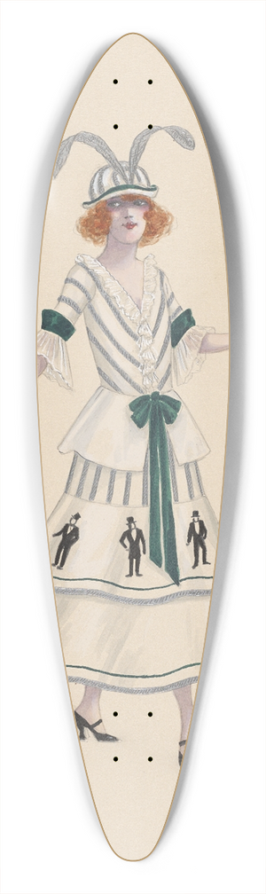 Will R. Barnes - Nevada-Sketch 19 39.3 inch art pintail longboard deck