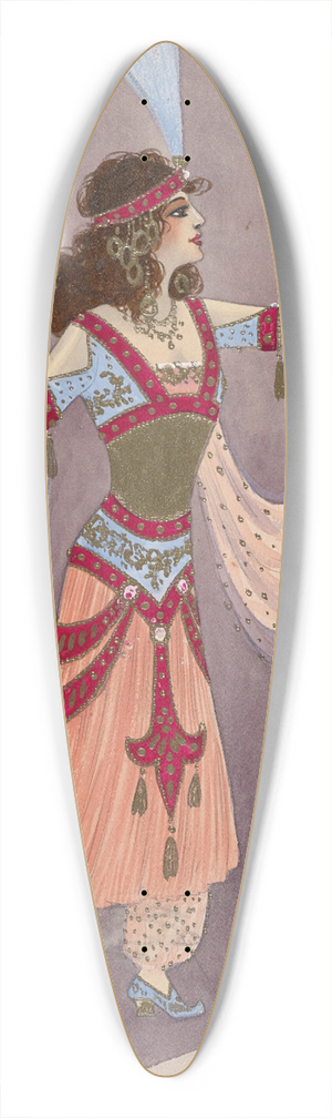 Will R. Barnes - Oriental-6 39.3 inch art pintail longboard deck