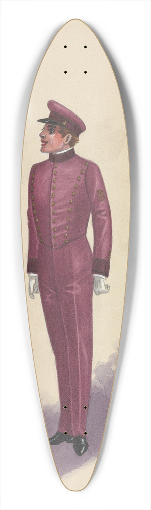 Will R. Barnes - Pages-Act I 39.3 inch art pintail longboard deck