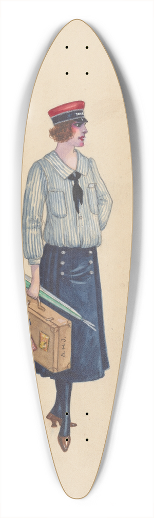 Will R. Barnes - Porters, 6 39.3 inch art pintail longboard deck