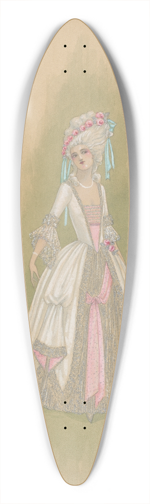 Will R. Barnes - Queen of the Blended Rose 39.3 inch art pintail longboard deck