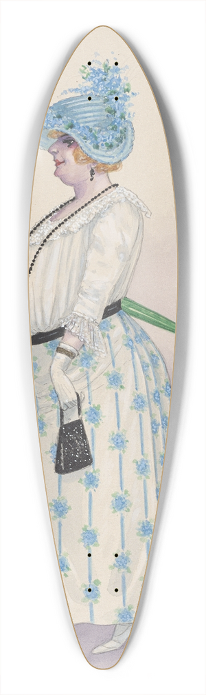 Will R. Barnes - Society 39.3 inch art pintail longboard deck