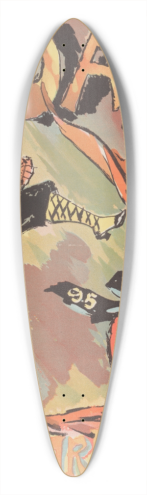 Will R. Barnes - To Date, New Year, number 39.3 inch art pintail longboard deck