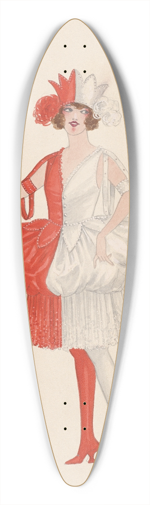 Will R. Barnes - Untitled 39.3 inch art pintail longboard deck