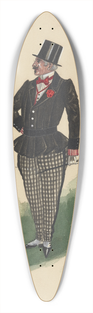 Will R. Barnes - untitled 39.3 inch art pintail longboard deck