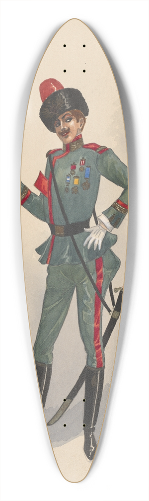 Will R. Barnes - untitled 39.3 inch art pintail longboard deck