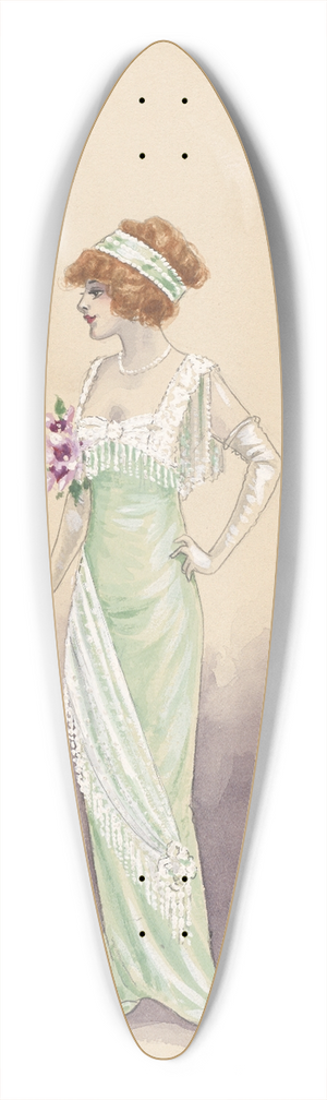 Will R. Barnes - untitled 39.3 inch art pintail longboard deck