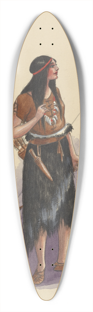 Will R. Barnes - untitled 39.3 inch art pintail longboard deck