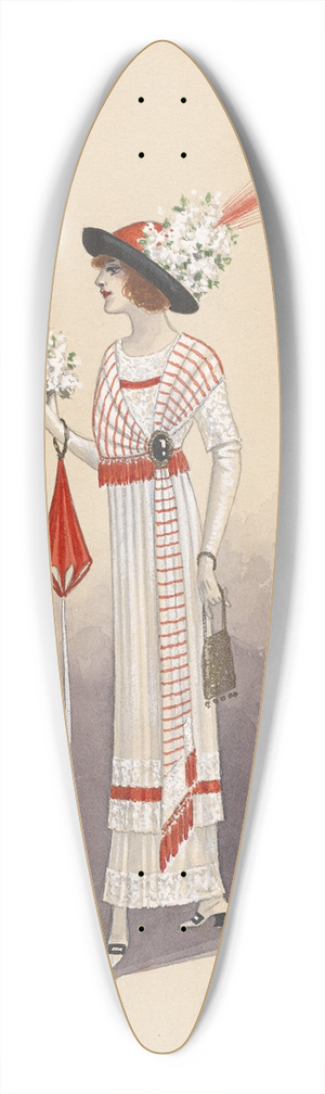 Will R. Barnes - untitled 39.3 inch art pintail longboard deck