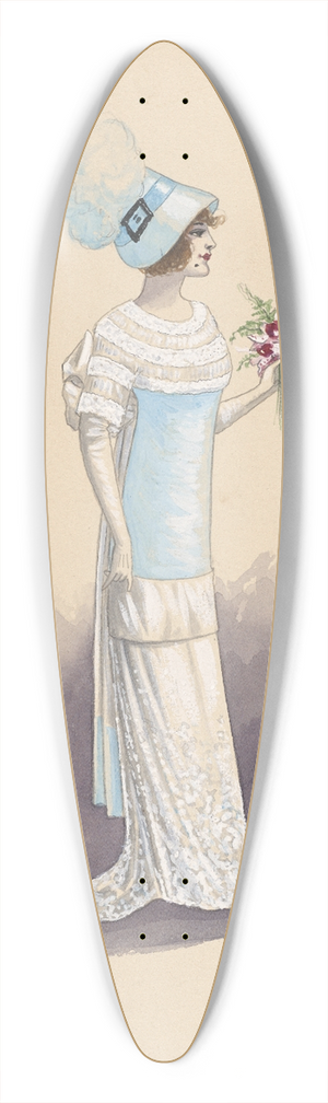 Will R. Barnes - untitled 39.3 inch art pintail longboard deck