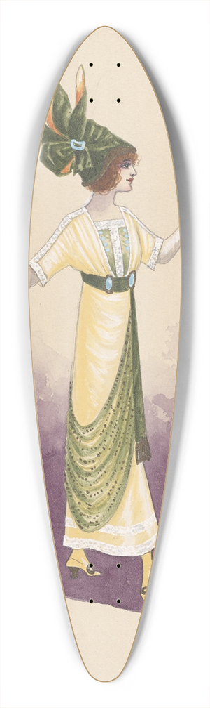 Will R. Barnes - untitled 39.3 inch art pintail longboard deck