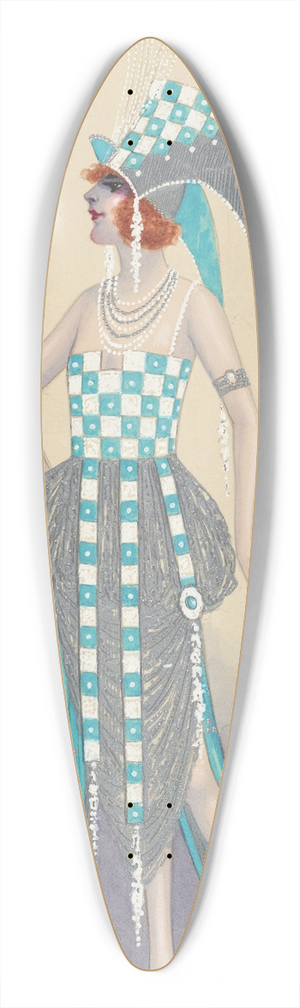 Will R. Barnes - untitled 39.3 inch art pintail longboard deck