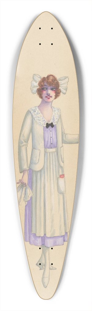 Will R. Barnes - Waiterettes 39.3 inch art pintail longboard deck