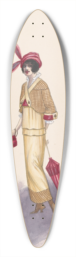 Will R. Barnes - Womans costume 39.3 inch art pintail longboard deck