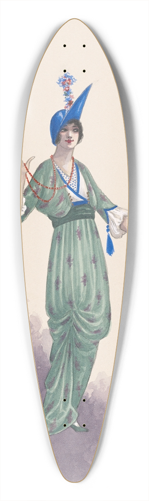 Will R. Barnes - Womans costume 39.3 inch art pintail longboard deck