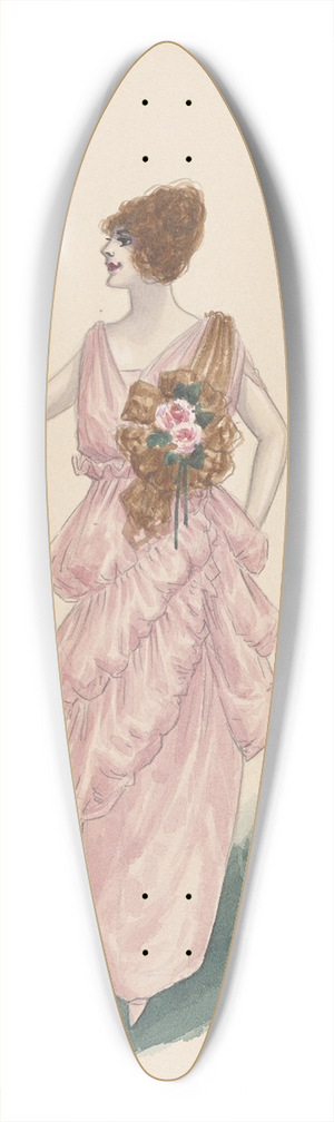 Will R. Barnes - Womans costume 39.3 inch art pintail longboard deck