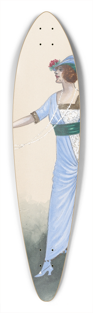Will R. Barnes - Womans costume 39.3 inch art pintail longboard deck