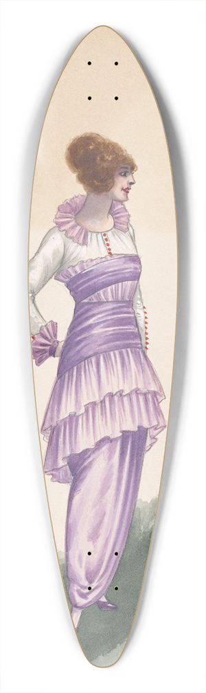Will R. Barnes - Womans costume and fabric pieces 39.3 inch art pintail longboard deck