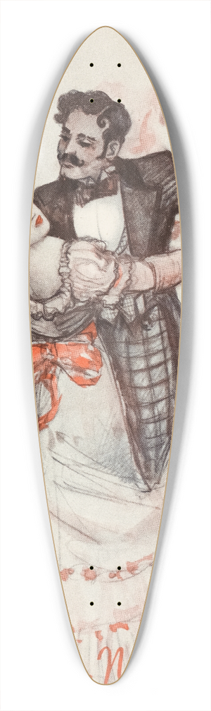 Willy Herzig - Wien, Wien nur du allein 39.3 inch art pintail longboard deck