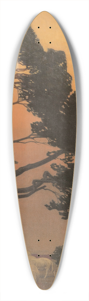 Willy Jttner - On peaceful pasture 39.3 inch art pintail longboard deck