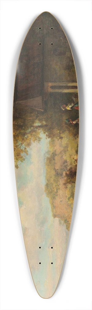 Willy Moralt - Mdchen vor Waldkapelle 39.3 inch art pintail longboard deck