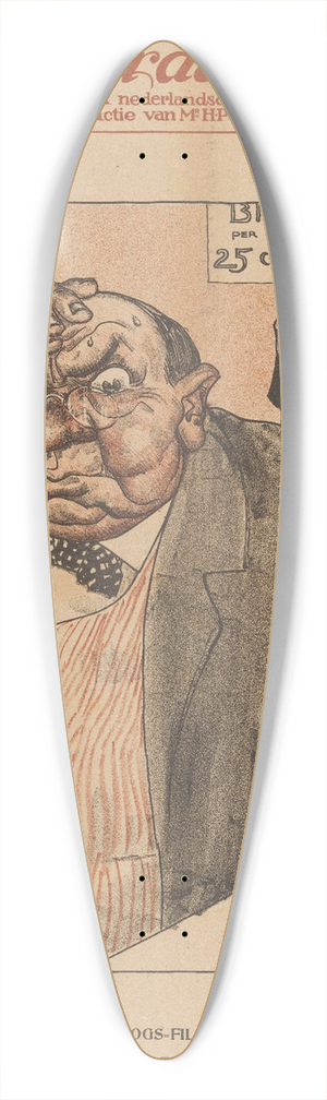 Willy Sluiter - Oorlogsfilosoof 39.3 inch art pintail longboard deck