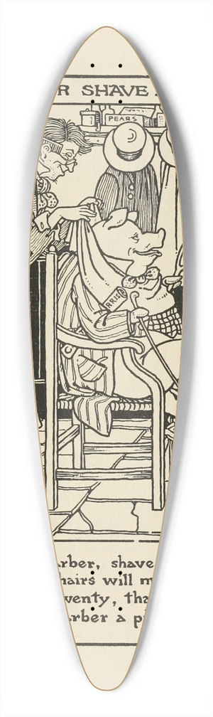 Winifred Smith - Barber shave a pig 39.3 inch art pintail longboard deck