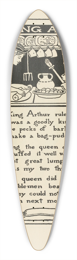 Winifred Smith - Good king Arthur. 39.3 inch art pintail longboard deck