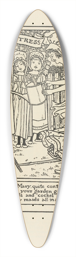 Winifred Smith - Mistress Mary. 39.3 inch art pintail longboard deck