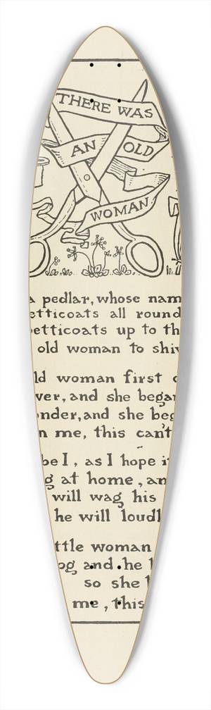 Winifred Smith - There was an old woman. 39.3 inch art pintail longboard deck