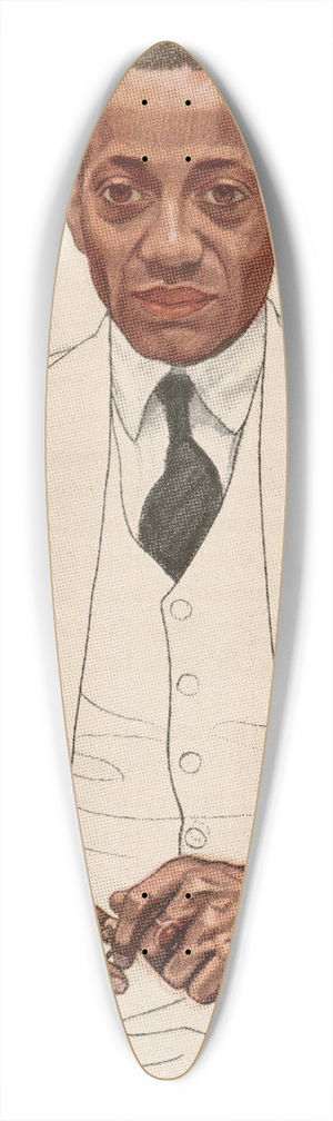 Winold Reiss - Alain Locke 39.3 inch art pintail longboard deck