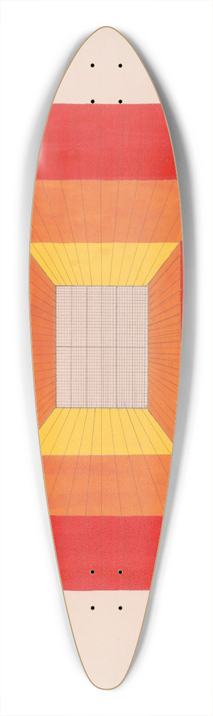 Winold Reiss - Design for unidentified restaurant, possibly Dunhalls Restaurant, New York, NY. 39.3 inch art pintail longboard deck