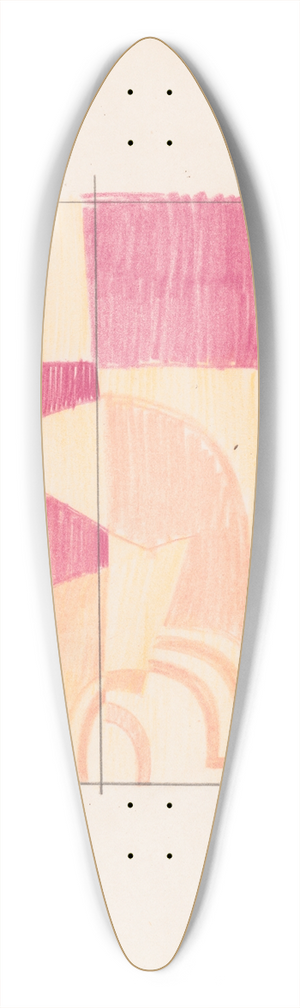 Winold Reiss - Design sketches for stepped, three-panel, painted decorative folding screens.] [Drawing of plans, elevation, and details 39.3 inch art pintail longboard deck