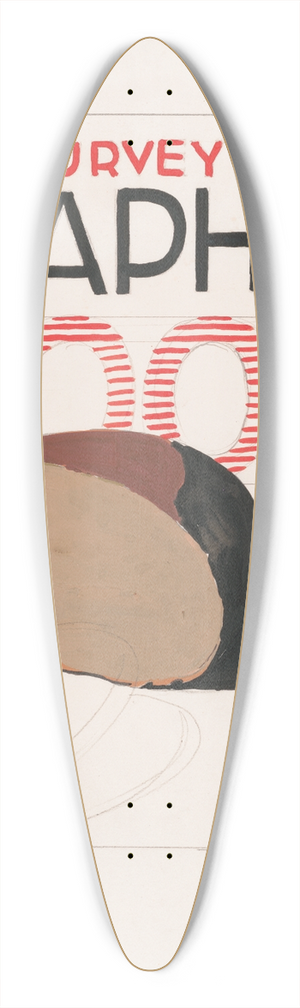 Winold Reiss - Graphic design for cover of Survey Graphic Magazine; Food 39.3 inch art pintail longboard deck Winold Reiss - Graphic design for cover of Survey Graphic Magazine; Food 39.3 inch art pintail longboard deck