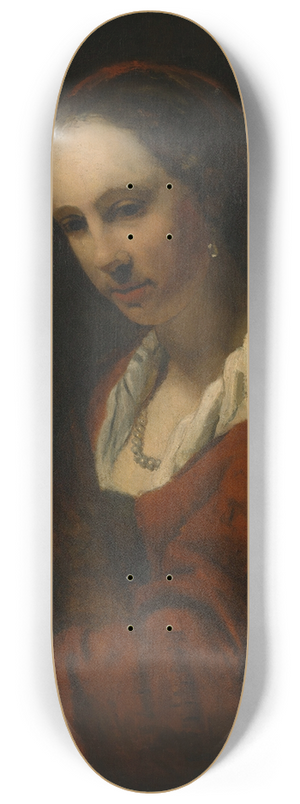 After Willem Drost - Young Woman with a Pearl Necklace 8.25 inch art skate deck