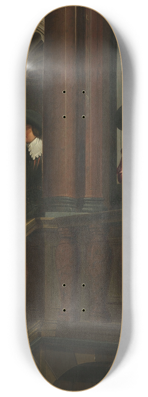 Dirck Van Delen - A Seven-Part Decorative Sequence; An Outdoor Stairway 8.25 inch art skate deck