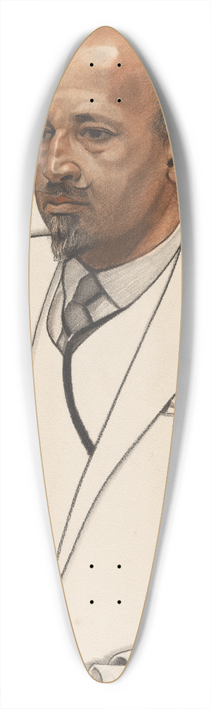 Winold Reiss - W. E. B. Du Bois 39.3 inch art pintail longboard deck Winold Reiss - W. E. B. Du Bois 39.3 inch art pintail longboard deck
