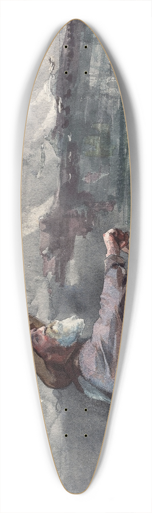 Winslow Homer - Adirondacks Guide 39.3 inch art pintail longboard deck