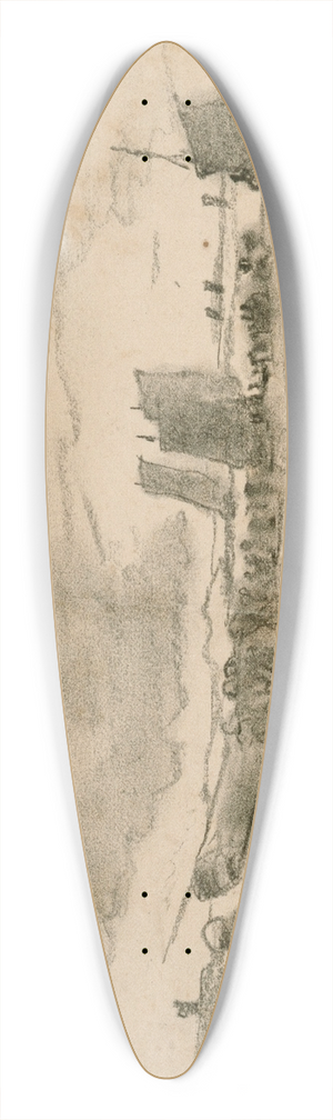 Winslow Homer - Beach at Low Tide, Cullercoats, England 39.3 inch art pintail longboard deck