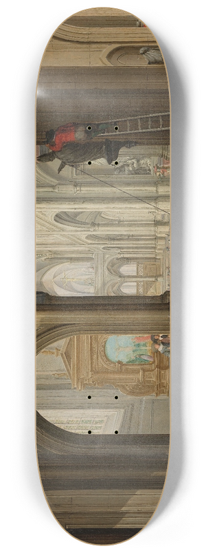 Dirck Van Delen - Iconoclasm in a Church 8.25 inch art skate deck