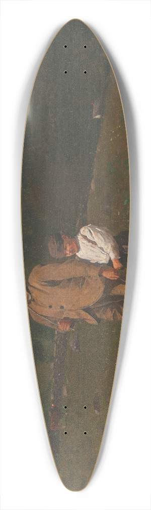 Winslow Homer - Crossing the Pasture 39.3 inch art pintail longboard deck