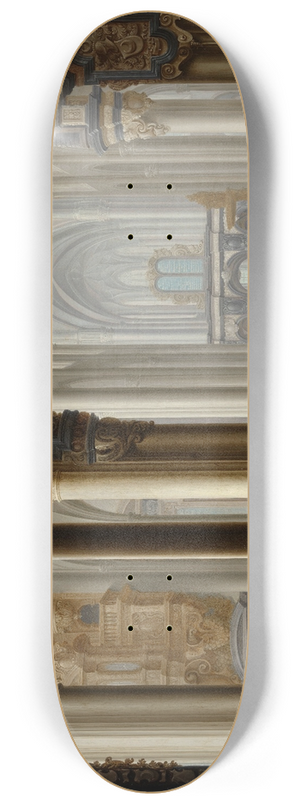 Dirck Van Delen - Interior of a Gothic Church 8.25 inch art skate deck