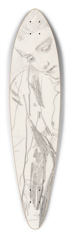 Winslow Homer - Figure of a Woman 39.3 inch art pintail longboard deck